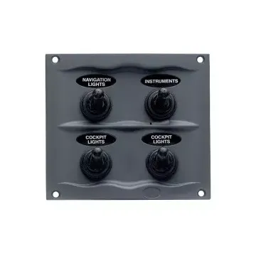 Panel waterproof Black 4 switch