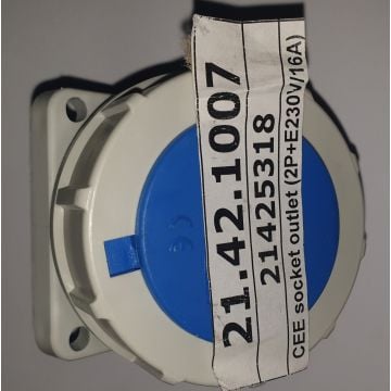 Socket Outlet CEE 2P+E 230V 16A IP67