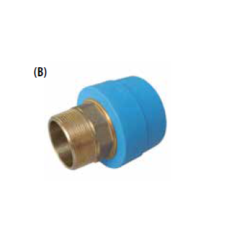 Male Thread Adaptor NIRON PP-R 50mm × 1 1/2" Socket Fusion
