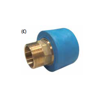 Male Thread Adaptor NIRON PP-R 63mm × 1 1/2" Socket Fusion