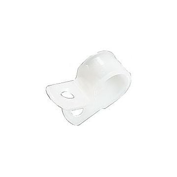 Natural 3/8" Nylon Cable Clamp, 100/Pk