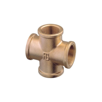 Cross Shaped F Fitting Brass 1-1/4"