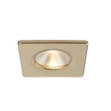 Downlight LED Classic Line 70 × 70mm 2W 12V 3000K Warm White IP53 Gold Plated
