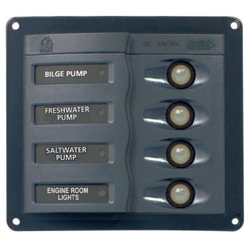 Systems in Operation Panel SOP1-AL 4-Way 12V DC with Alarm 3 LEDs Plus 1 Switch