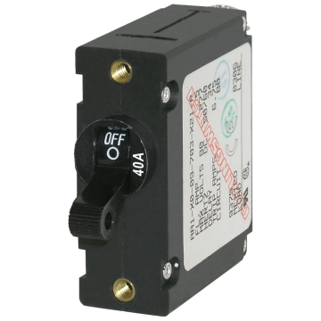 Circuit Breaker A Series Toggle Single Pole 40A Black