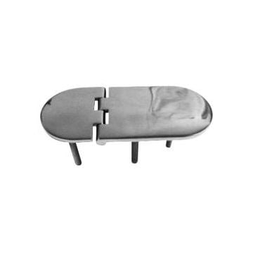 Hinge 146x65 mm 45 mm stud casted SS316