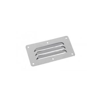 Vent louvred SS304 127 x 67mm electro polished