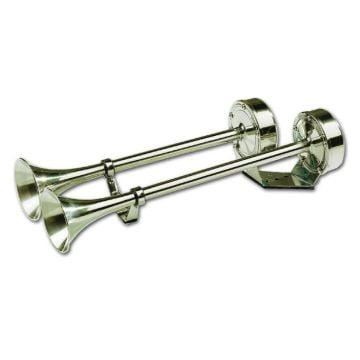 Horn dual 340/390Hz 120dB 12V SS304 body 410/470mm length