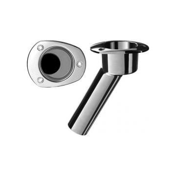 Rod cup holder SS316 oval top 30 deg. No rod Drain