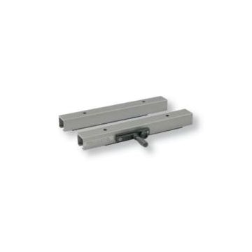 Seat slide 230mm lock at one rail 340x250mm (LxW) satin anodized aluminium (suits 07.03.0001 & 07.03.0002)
