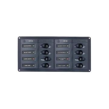 Panel 901H 12V 8 breaker horizontal mount