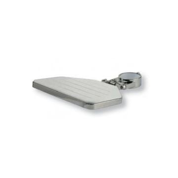 Footrest column mount Dia. 100 mm Poseidon" SS polished tip-up panel