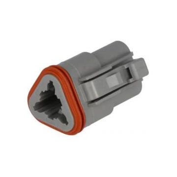 Kit plug for DT 3 cavity Deutsch connector for 20-24 AWG wire includes housing only (pack of 10pc)