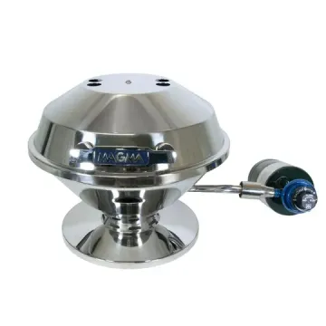 Beach Fire Gas Grill Mirror Polished Stainless Steel