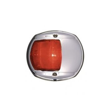 Navigation Port 12V chromed Brass with black polymer base vertical mount side light