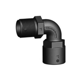 Elbow 90 deg F-M Black 1" BSP GRP
