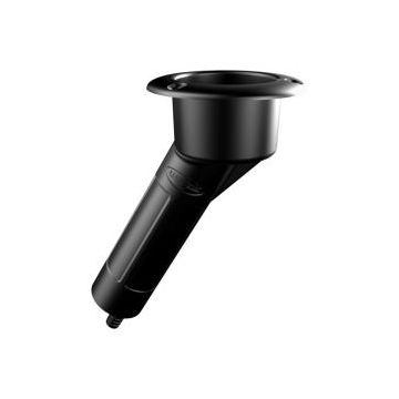 Rod cup holder ABS round top 30 deg. drain barb 3/8" (White)