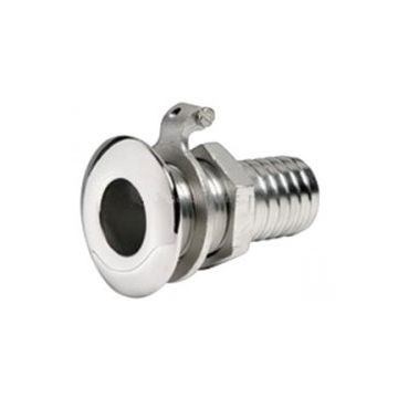 Thru-hull 2" fitting with tail SS316
