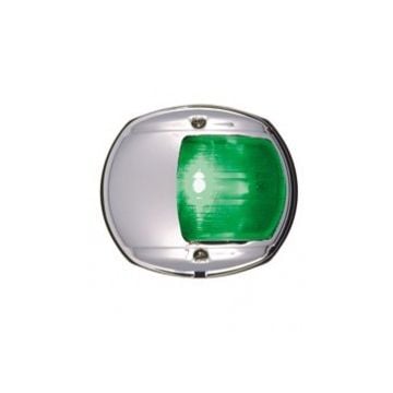Navigation Stbd 24V chromed Brass with black polymer base vertical mount side light