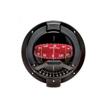 Compass BN-202 Bulkhead Mount 4-1/2" Combi Dial 12V Night Light Black Navigator Series