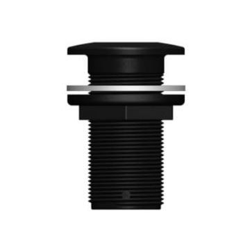 Thru-hull fitting black 3" BSP GRP