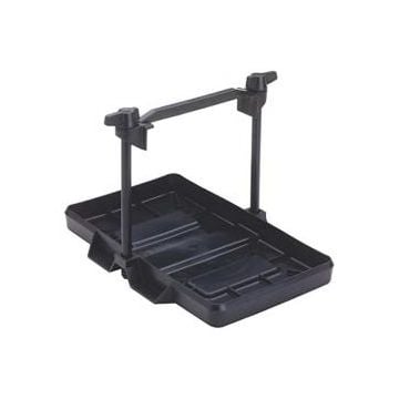 Battery tray HD 10-5/8"x7-1/4"x8.5" adjustable non-corrosive black plastic