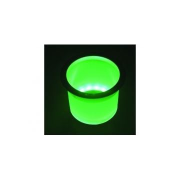 Holder drink Green Led lighted with SS rim