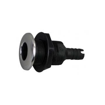 Thru hull straight composite 3/4" hose SS capped