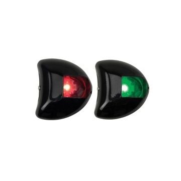 Navigation stbd+port black vertical mount 12V stealth series LED light set