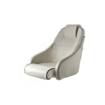 Seat helm KING CHFUSW flip-up squab with White artificial leather upholstery without pedestals