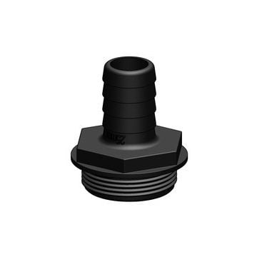 Hose connector Black 1-1/2" x 25 mm BSP GRP