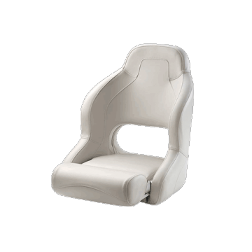 Seat helm PILOT CHSPORTW flip-up squab with white artificial leather upholstery without pedestal