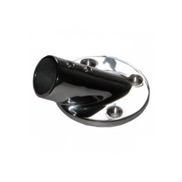 Stanchion Fitting Base 45° Round 7/8" Stainless Steel 316