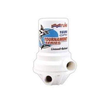Pump livewell 1600 Gph 12 V dual port with anti-airlock feature