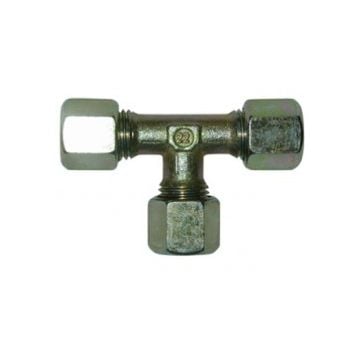 T piece Dia. 15 mm for inflexible hydraulic hose