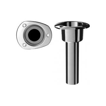 Rod cup holder SS316 oval top 0 deg. No Drain rod