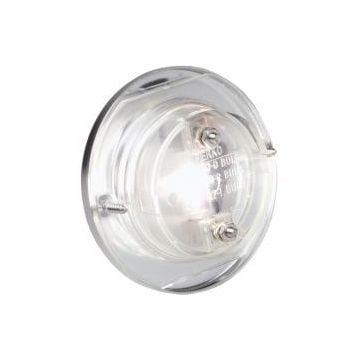 Light utility 12V 3" chromed Brass with clear back