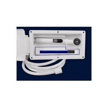 Shower set cold water with switch on/off & 6' hose in UV resistant white plastic housing