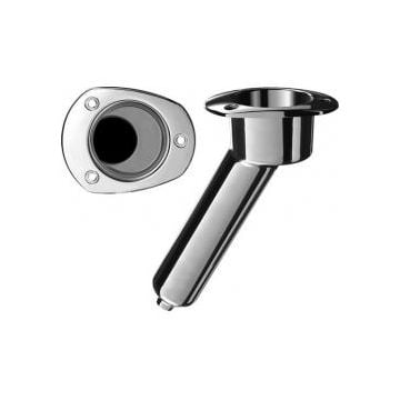 Rod cup holder SS316 oval top 30 deg. rod Drain 3/8" NPT