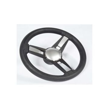Steering Wheel Giazza Dia.350mm Brushed Spokes Black Soft Rim Aluminium Keyed Hub