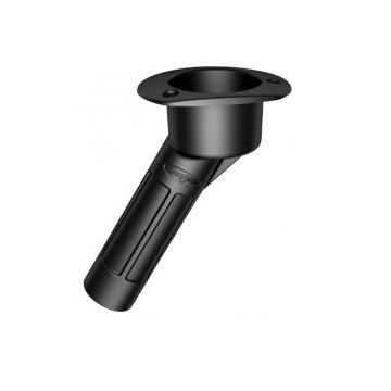 Rod cup holder ABS oval top 30 deg. No Drain rod (Black)