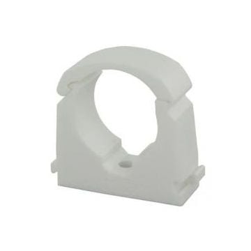 Pipe clip 15 mm White (plastic)