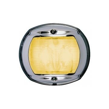 Navigation towing 12V LED chromed Brass with black polymer base vertical mount side light