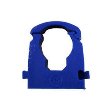 Pipe clip 22 mm Blue (plastic)