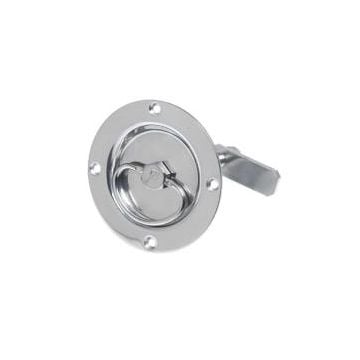 Latch heavy duty set Dia. 97 mm SS316 electro polished (cut out Dia. 70 mm) lockable