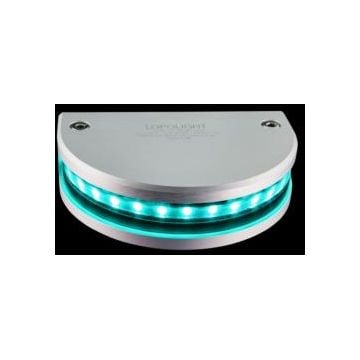 Navigation 180 deg. green 0-50m 3nm 10-32V vertical mount Aluminium light