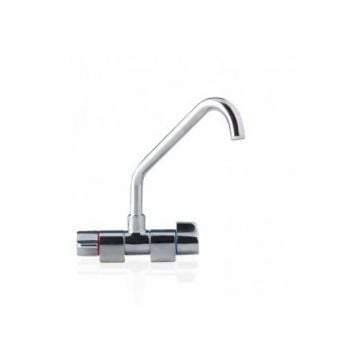 Tap Fold down chrome J spout 2 control knob swivelling & folding