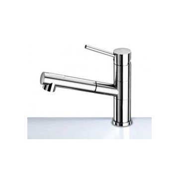 Shower pull out mixer chrome swivelling spout (switch from full flow to spray) with 1.5m hose