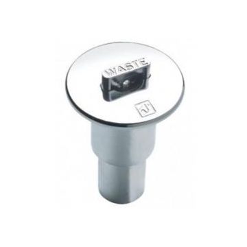 Deck filler CAPWC38 for waste water extraction Dia. 38 mm hose connection Dia. 85 mm cover chrome plated Brass