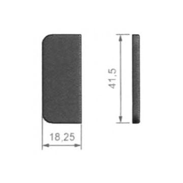 Hinge cap 41x18 mm SS316 electro polished